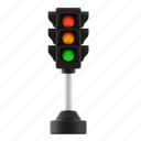 traffic, light, sign, isolated, element, concept, safety