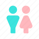 unisex, man, woman, bathroom, couple, pair, toilet