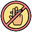 forbidden, hand, no, prohibited, smoking 