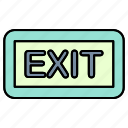 exit, exit sign, public sign, sign