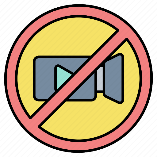 Camcorders, camera, filming, forbidden, no, prohibited, video icon - Download on Iconfinder