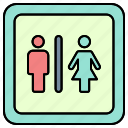 female, male, restroom, sign, wc