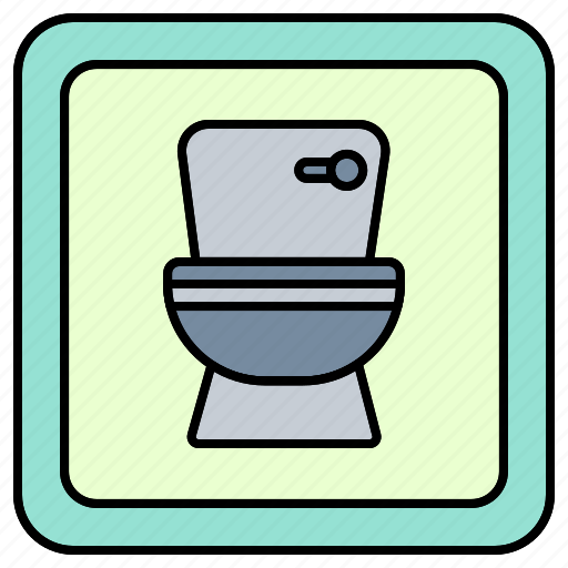 Bathroom, flush, sign, toilet, wc icon - Download on Iconfinder