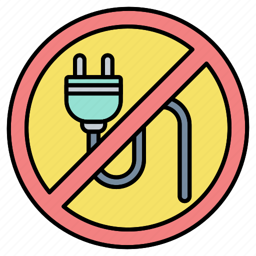 Electricity, forbidden, no, no power, plug, power, prohibited icon - Download on Iconfinder