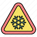 alert, cold, danger, sign, snow, warning