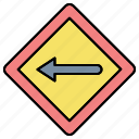 board, left, sign, signal