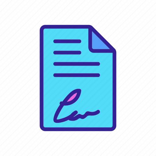 Document, human, own, partnership, personal, signature, signing icon - Download on Iconfinder