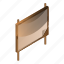 banner, blank, board, cartoon, isometric, wood, wooden 