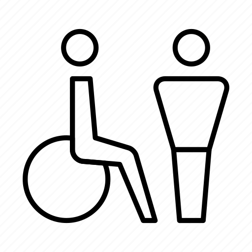 Disabled, man, sign, symbolism, symbols, toilet sign icon - Download on Iconfinder