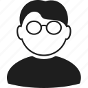 avatar, character, face, glasses, man, person, user
