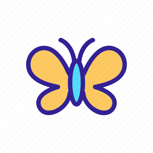 Butterfly, contour, drawing, fabric, silk icon - Download on Iconfinder