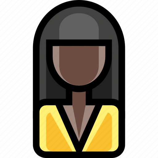 African american, female, office, person, user, woman icon - Download on Iconfinder