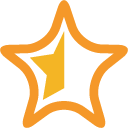 Star, half icon - Free download on Iconfinder