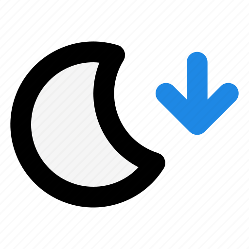 Moonset, half, moon, weather, climate icon - Download on Iconfinder