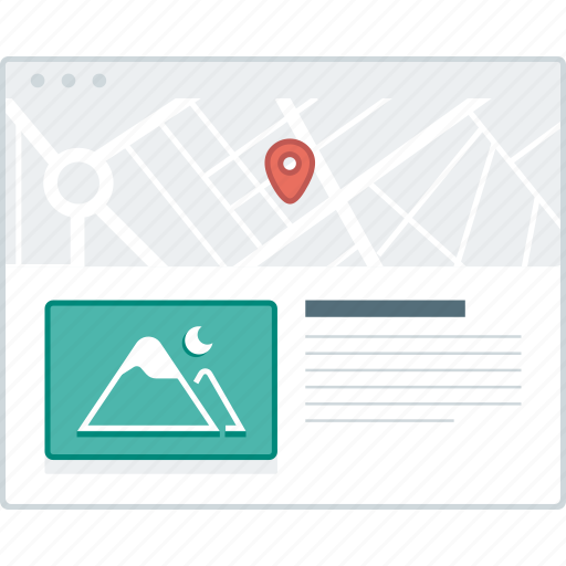 Contact, layout, location, map, page, website, wireframe icon - Download on Iconfinder