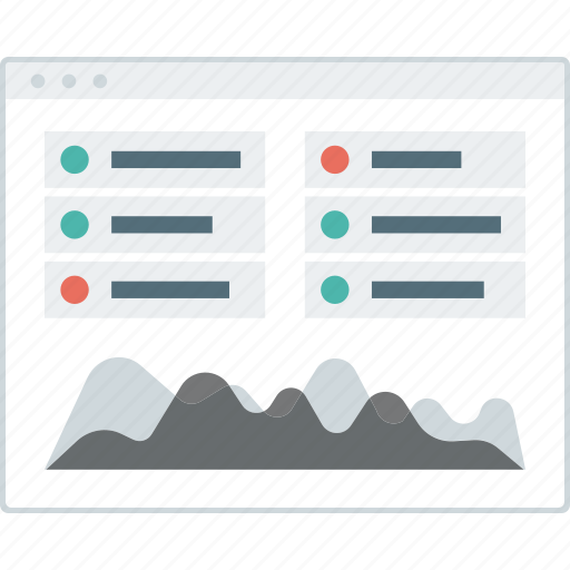 Chart, dashboard, graph, layout, page, website, wireframe icon - Download on Iconfinder
