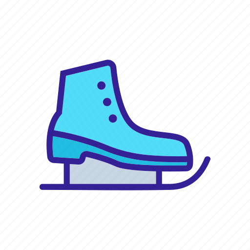Contour, figure, ice, skate, skating, sport, winter icon - Download on Iconfinder