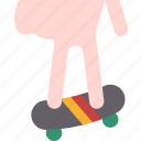 fingerboard, skateboard, toy, balance, play