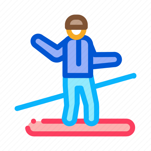 Chairlift, linear, shoe, slalom, snowboarder, track, vacation icon - Download on Iconfinder