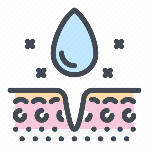 Care, drop, layer, pore, skin, skincare, water icon - Download on Iconfinder