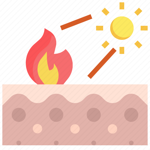 Sun, burn, skin, care, healthcare, medical, epidermis icon - Download on Iconfinder