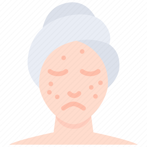 Face, skin, woman, care, female, dull, acne icon - Download on Iconfinder