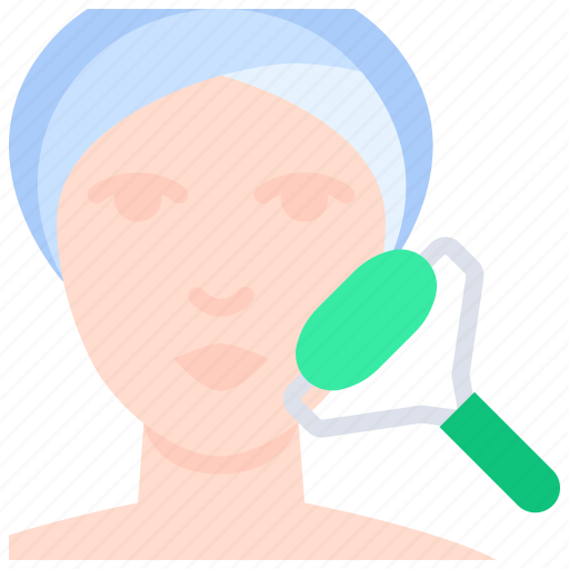 Facial, roller, spa, face, skincare, massage, female icon - Download on Iconfinder