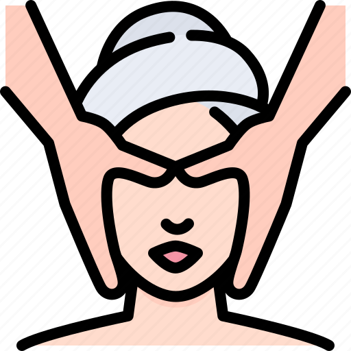 Massage, relaxation, face, care, female, skincare, spa icon - Download on Iconfinder