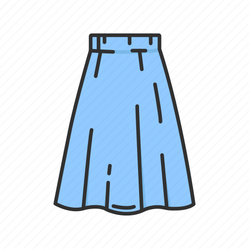 A-line skirt, clothes, clothing, dress, fashion, garment, skirt icon - Download on Iconfinder