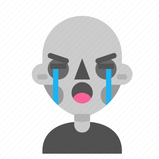 Crying, death, emoji, halloween, horror, monster, skull icon - Download on Iconfinder