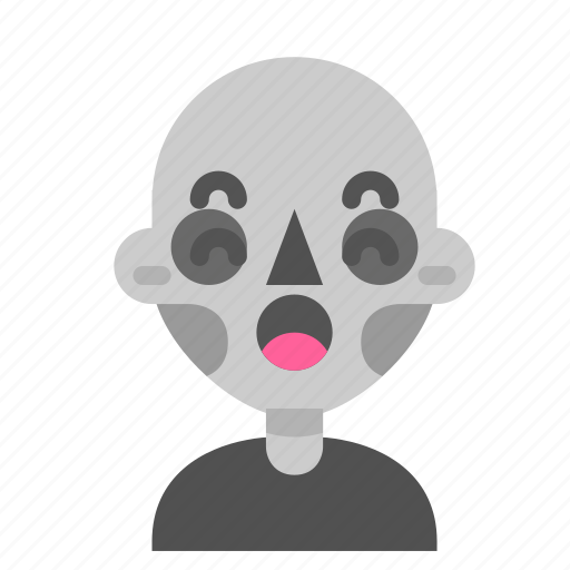 Death, emoji, halloween, horror, monster, skull, surprised icon - Download on Iconfinder