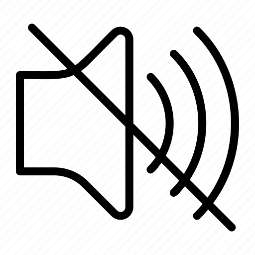 Mute, slash, no, sound, audio, noise, volume icon - Download on Iconfinder