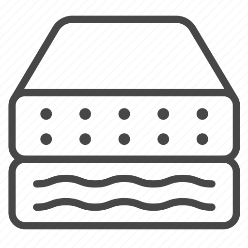 Mattress, bed, materials, layers, foam, rubber, double icon - Download on Iconfinder