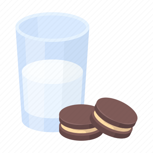 Biscuits, comfort, food, glass, milk, rest, sleep icon - Download on Iconfinder