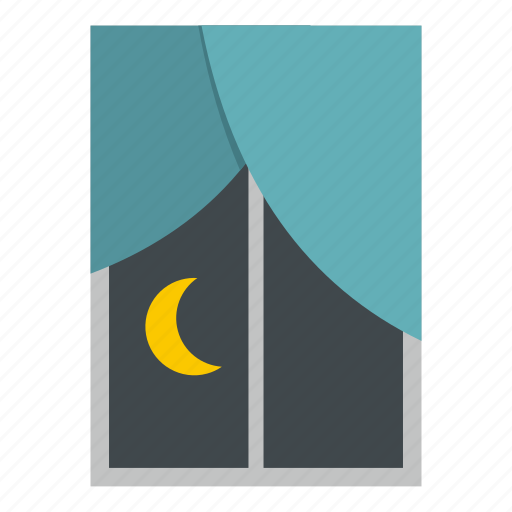 Blue, home, house, moon, night, sky, window icon - Download on Iconfinder