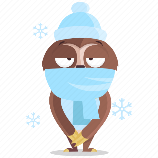 Cold, emoji, emoticon, sloth, smiley, sticker icon - Download on Iconfinder