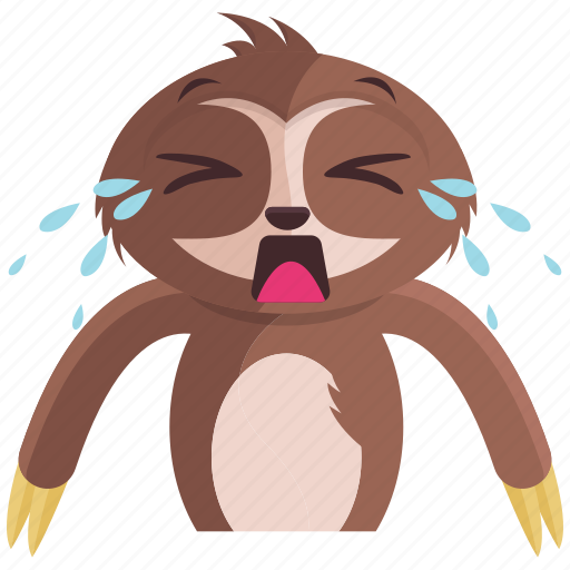 Cry, emoji, emoticon, sloth, smiley, sticker icon - Download on Iconfinder
