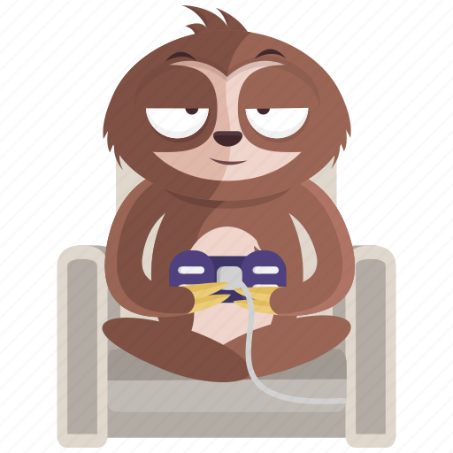 Emoji, emoticon, gaming, sloth, smiley, sticker, video icon - Download on Iconfinder