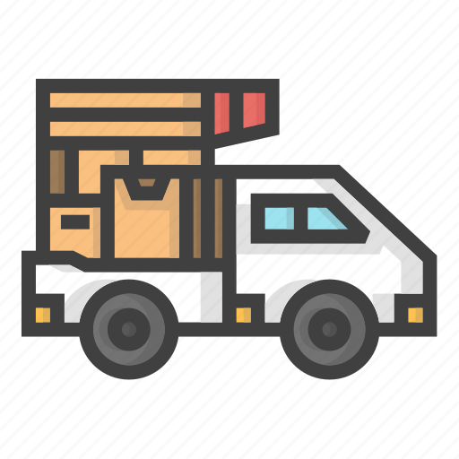 Cargo, truck, pickup, delivery, courier, trucks, logistics icon - Download on Iconfinder