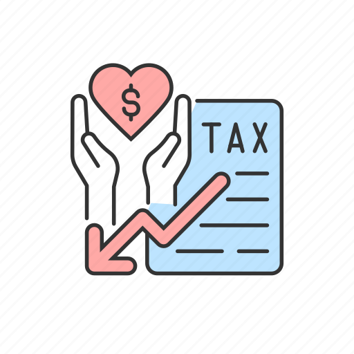 Tax reduction, taxation deduction, small business, help donor icon - Download on Iconfinder