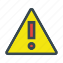 alert, attention, danger, error, triangle, warning
