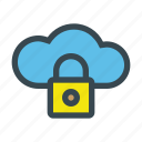 cloud, computing, locked, encrypted, storage
