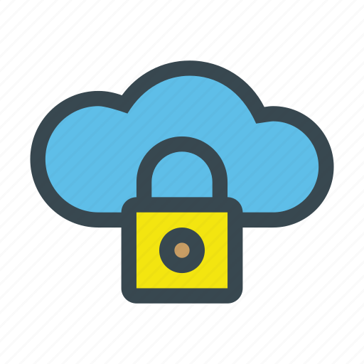 Cloud, computing, locked, encrypted, storage icon - Download on Iconfinder