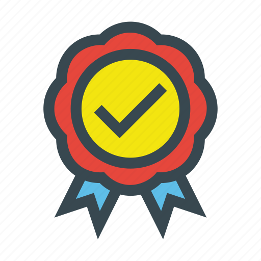Tick, ok, warranty, label, ribbon icon - Download on Iconfinder
