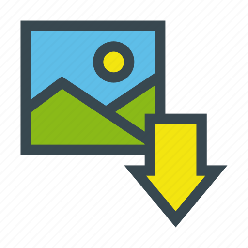 Arrow, download, image, import, photo, save, storage icon - Download on Iconfinder