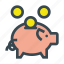 bank, coin, coins, money, piggy, piggybank, savings 