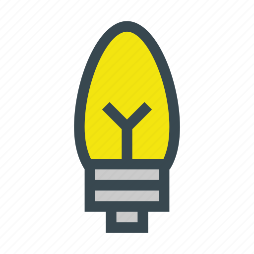 Bulb, candle, energy, lamp, light, slim icon - Download on Iconfinder