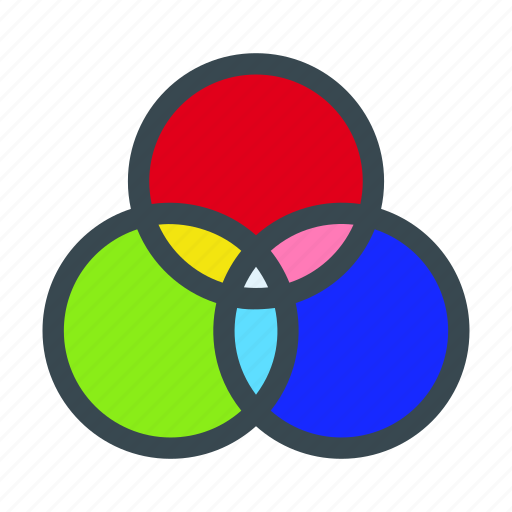 Circles, color, filters, intersection, rgb, wheel icon - Download on Iconfinder
