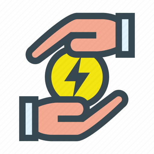 Electricity, energy, hands, protection, save icon - Download on Iconfinder