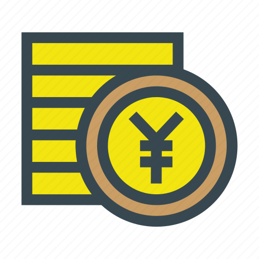 Coin, coins, currency, stack, yen icon - Download on Iconfinder